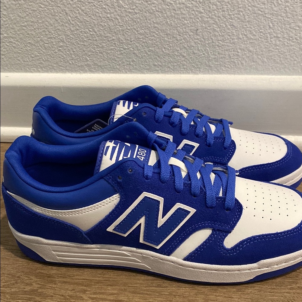 New Balance Blue and White Retro Sneakers